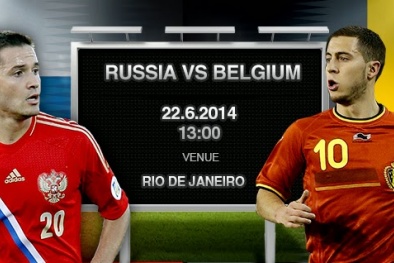 Dự đoán kết quả trận đấu Bỉ - Nga World Cup 2014: 1-0